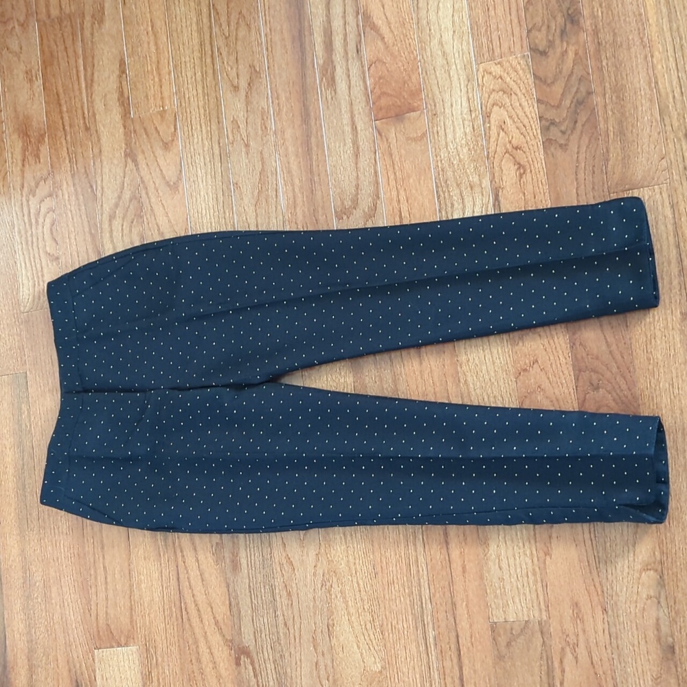 Talbot's pants size 2 black and metallic gold